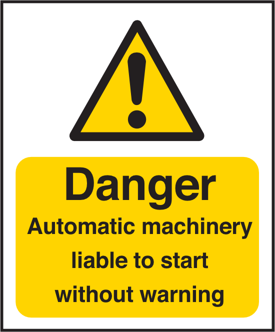 Haz452 Danger Automatic Machinery