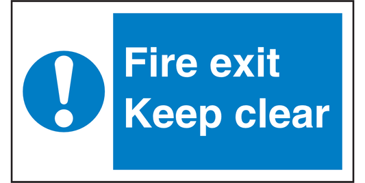 FE116 Fire exit / Keep clear