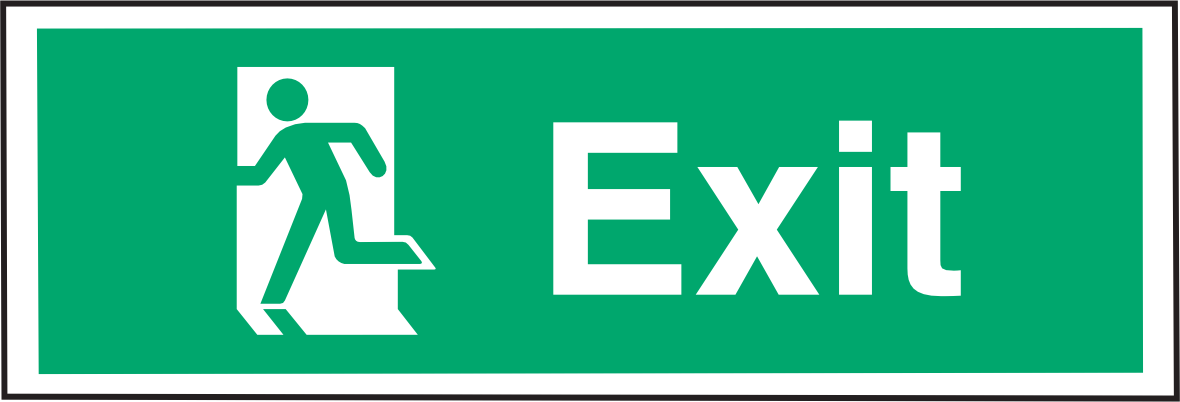 FE118 Exit / running man LEFT