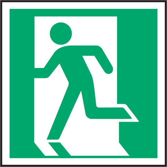 Running Machine Sign FE123 Running Man LEFT – Mainland Signs