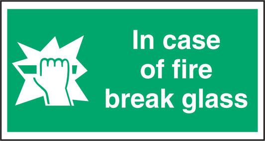 FE138 In case of fire break glass