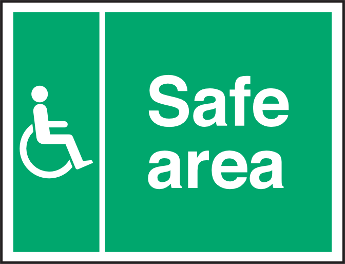 FE142 Safe area (wheelchair icon)