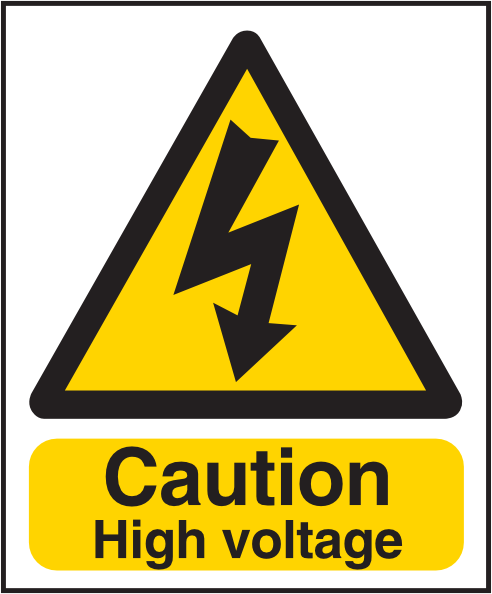 Haz423 Caution High Voltage