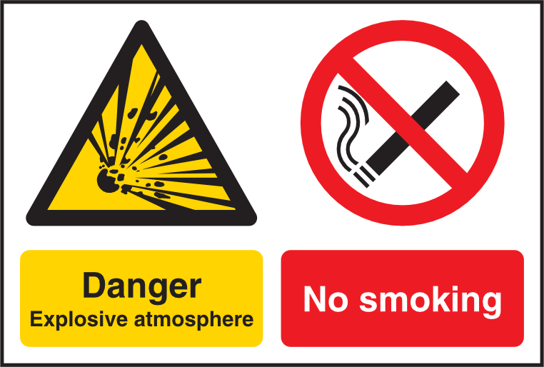 Haz458 Danger Explosive Atmosphere / No Smoking