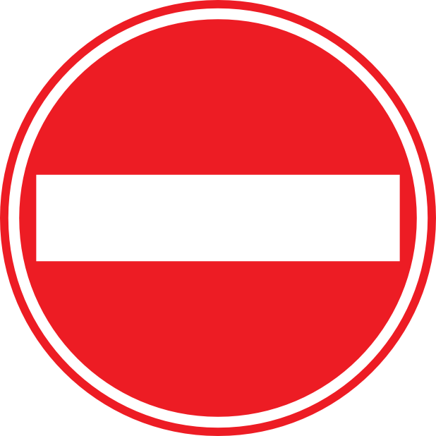 Traf702 - No Entry Sign