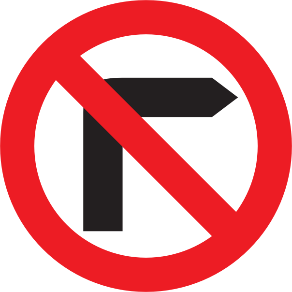 Traf709 - No Right Turn