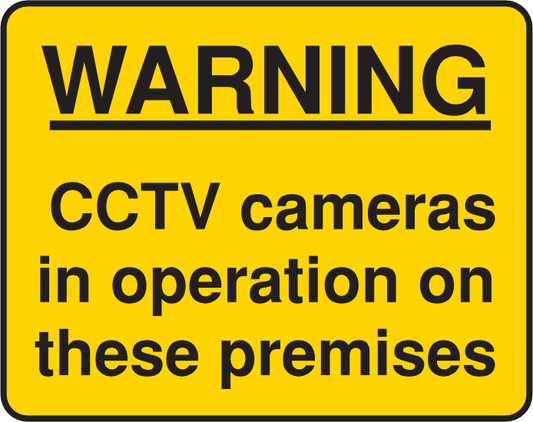 Traf728 WARNING CCTV Cameras