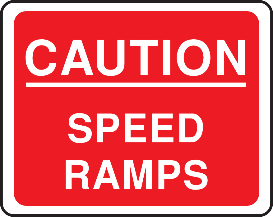 Interstate Ramp Slow Sign Traf745 CAUTION Speed Ramps – Mainland Signs