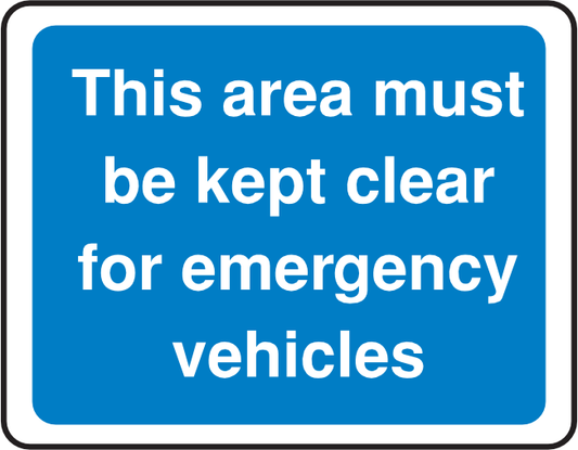 Traf747 Keep Area Clear for Emergency Vehicles