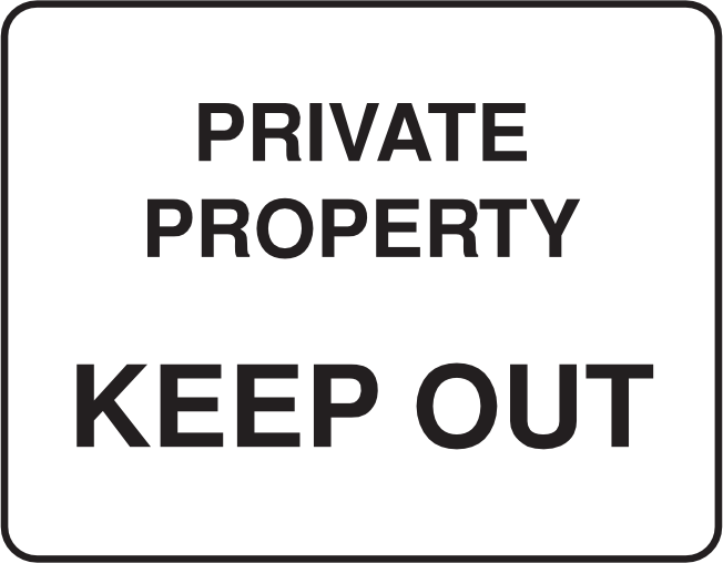 Traf751 Private Property Keep Out