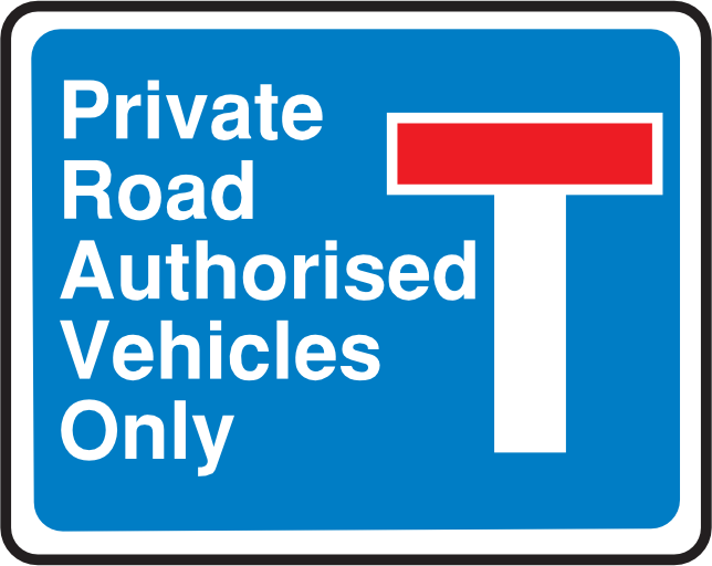 Traf758 Private Road Authorised Vehicles Only