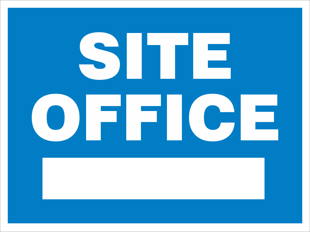 Site Safety Site Office with Space Sign