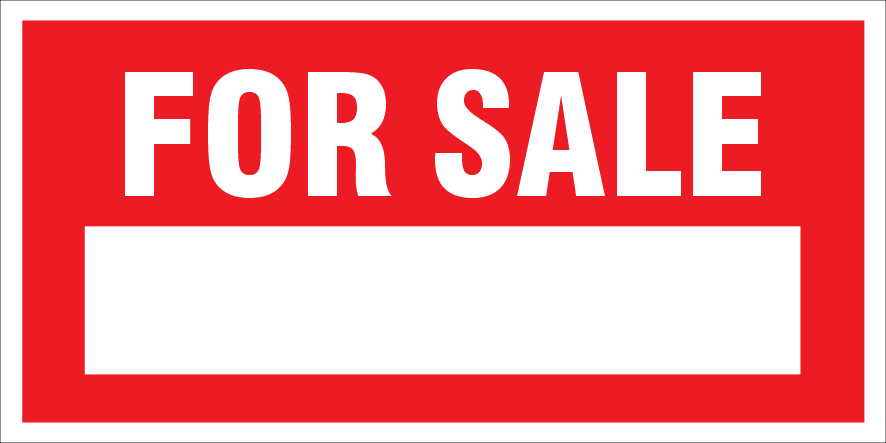 FOR SALE Sign with Blank Space