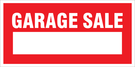 GARAGE SALE Sign with Blank Space